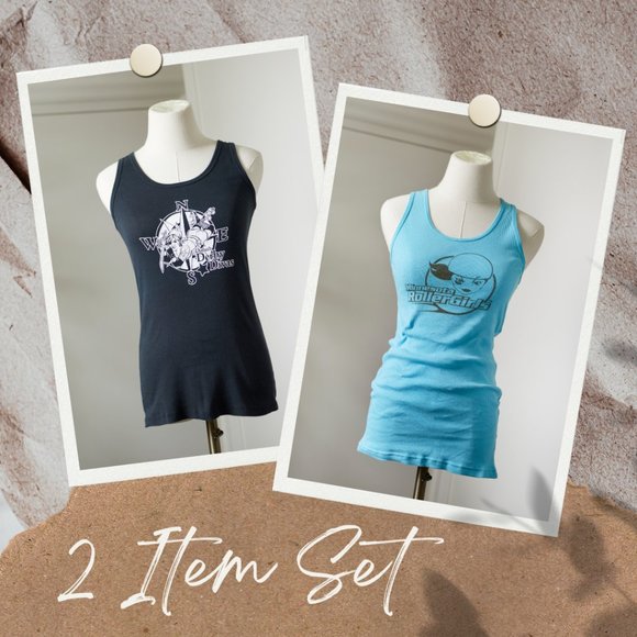 Two Roller Derby Tank Tops | Minnesota Roller Girls + Duluth Derby Divas - Picture 1 of 6